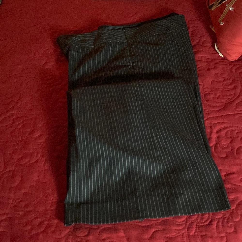 Black/white pin striped dress slacks
